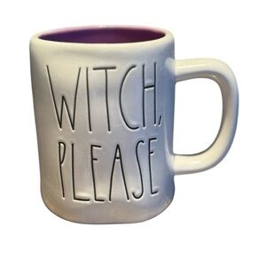 Rae Dunn White and Purple Mug - Witch, Please